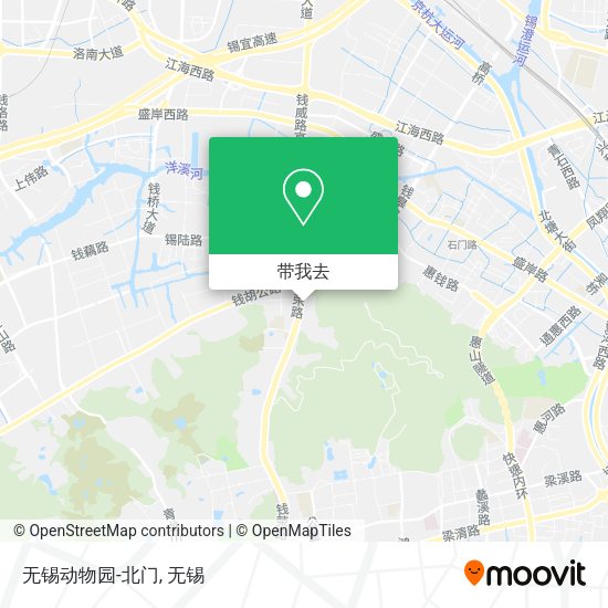无锡动物园-北门地图