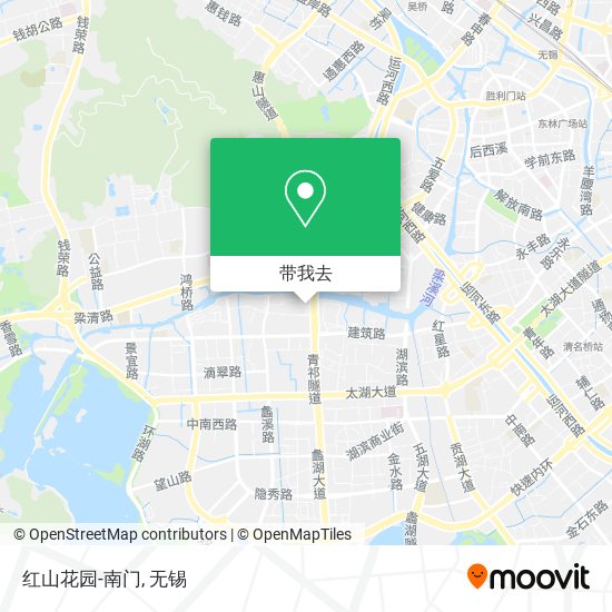 红山花园-南门地图