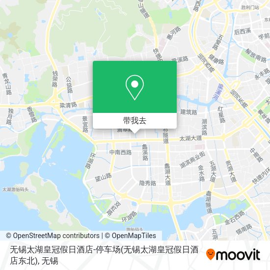 无锡太湖皇冠假日酒店-停车场(无锡太湖皇冠假日酒店东北)地图