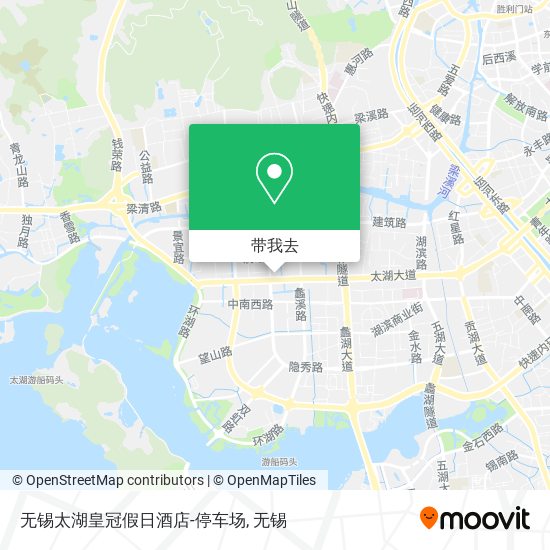 无锡太湖皇冠假日酒店-停车场地图