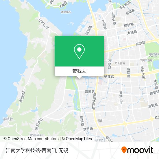 江南大学科技馆-西南门地图
