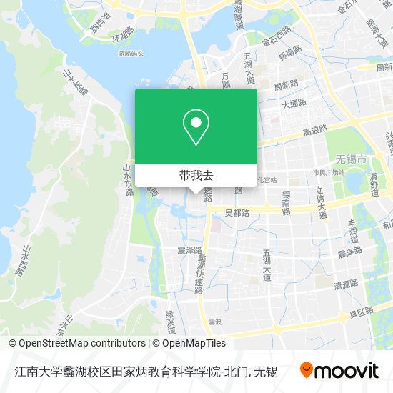 江南大学蠡湖校区田家炳教育科学学院-北门地图