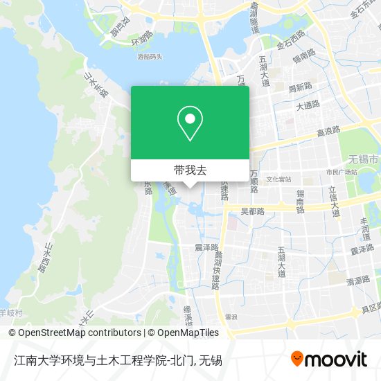 江南大学环境与土木工程学院-北门地图
