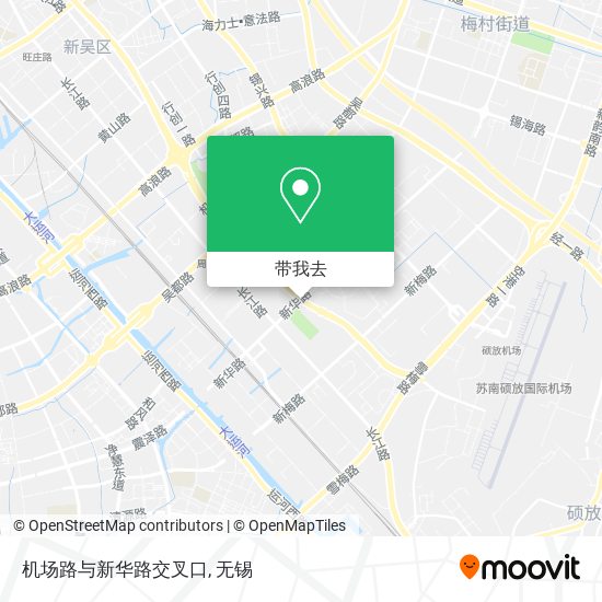 机场路与新华路交叉口地图