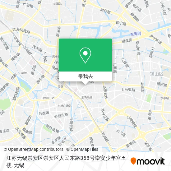 江苏无锡崇安区崇安区人民东路358号崇安少年宫五楼地图