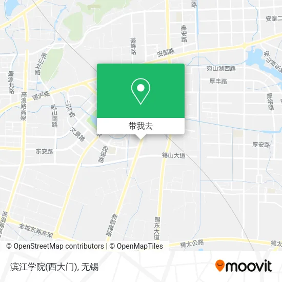 滨江学院(西大门)地图