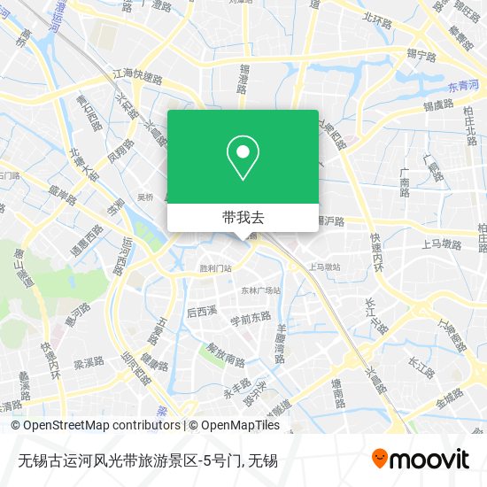无锡古运河风光带旅游景区-5号门地图