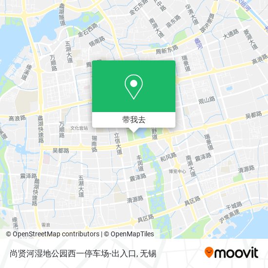 尚贤河湿地公园西一停车场-出入口地图