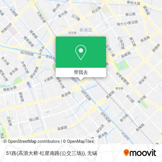 51路(高浪大桥-红星南路(公交三场))地图