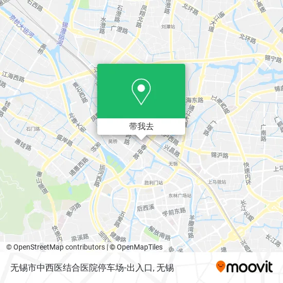 无锡市中西医结合医院停车场-出入口地图