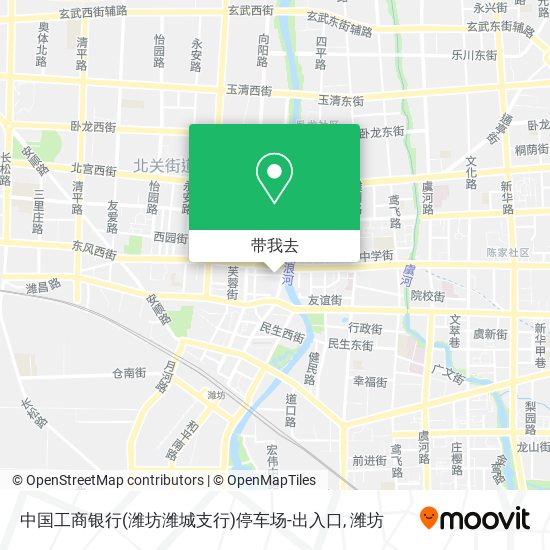 中国工商银行(潍坊潍城支行)停车场-出入口地图