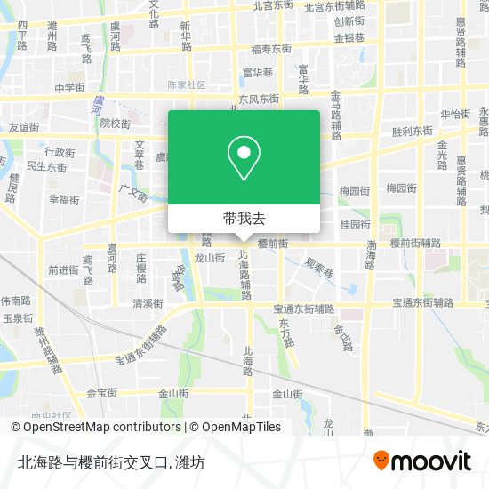 北海路与樱前街交叉口地图