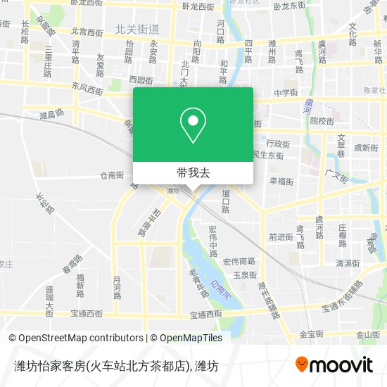 潍坊怡家客房(火车站北方茶都店)地图