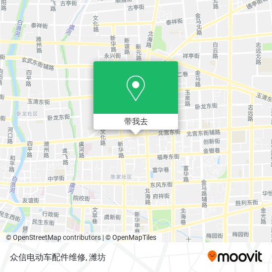 众信电动车配件维修地图