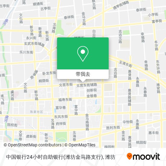 中国银行24小时自助银行(潍坊金马路支行)地图