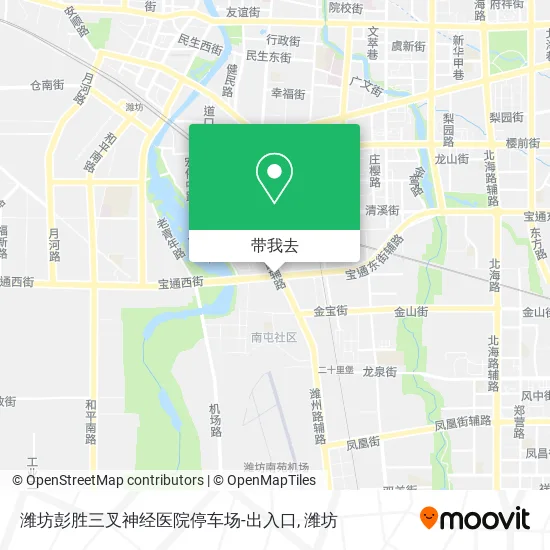 潍坊彭胜三叉神经医院停车场-出入口地图