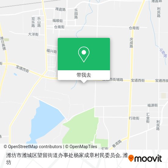 潍坊市潍城区望留街道办事处杨家成章村民委员会地图