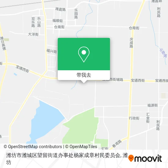 潍坊市潍城区望留街道办事处杨家成章村民委员会地图