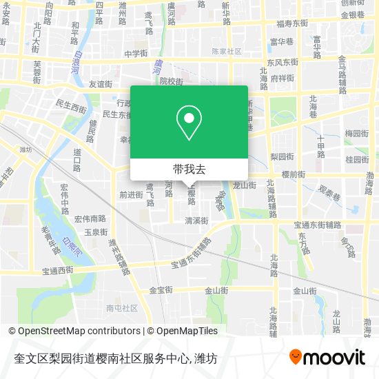 奎文区梨园街道樱南社区服务中心地图