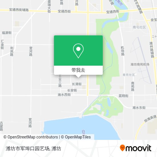 潍坊市军埠口园艺场地图