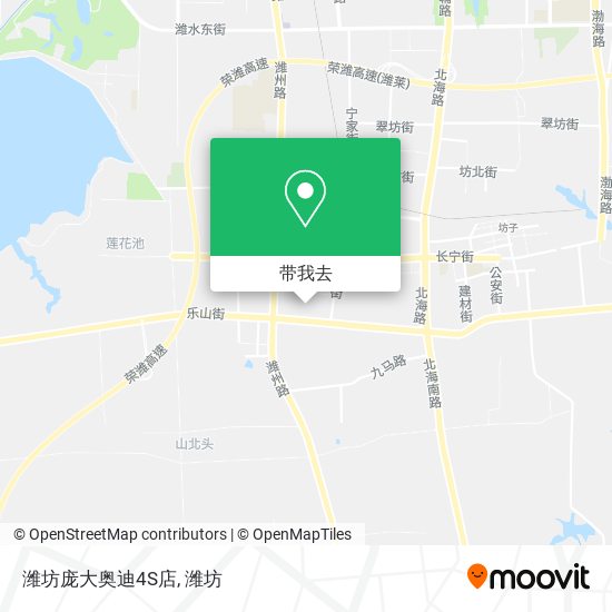 潍坊庞大奥迪4S店地图