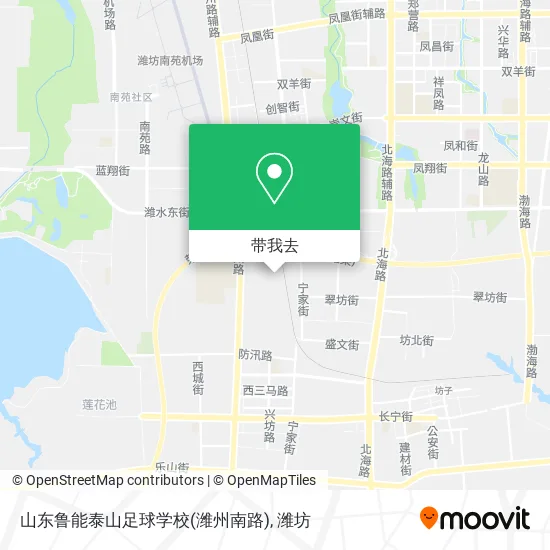 山东鲁能泰山足球学校(潍州南路)地图