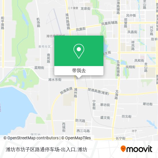 潍坊市坊子区路通停车场-出入口地图