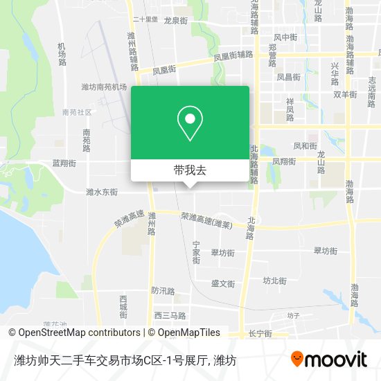 潍坊帅天二手车交易市场C区-1号展厅地图