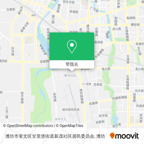 潍坊市奎文区甘里堡街道新茂社区居民委员会地图