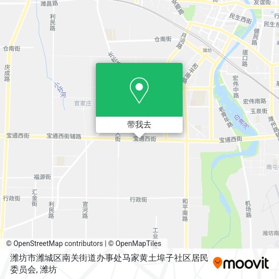 潍坊市潍城区南关街道办事处马家黄土埠子社区居民委员会地图