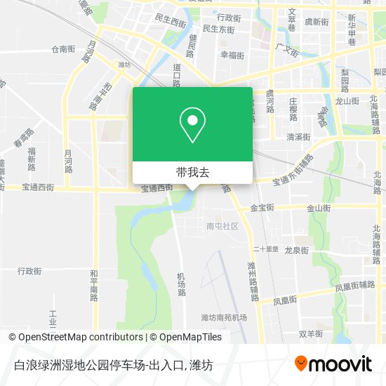 白浪绿洲湿地公园停车场-出入口地图