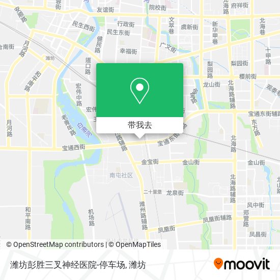 潍坊彭胜三叉神经医院-停车场地图