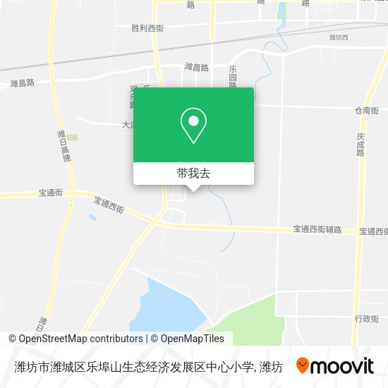 潍坊市潍城区乐埠山生态经济发展区中心小学地图