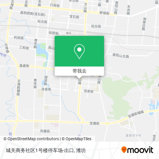 城关商务社区1号楼停车场-出口地图