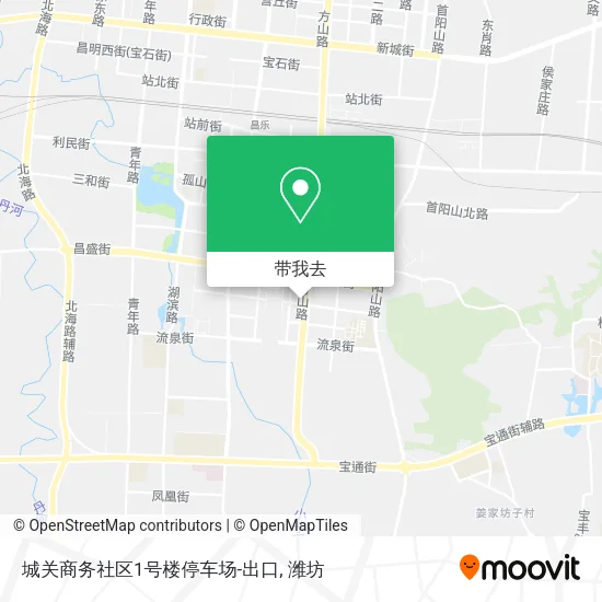 城关商务社区1号楼停车场-出口地图