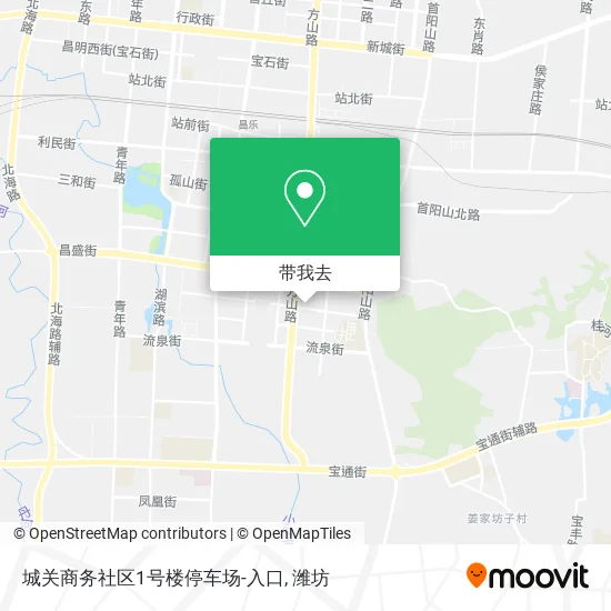 城关商务社区1号楼停车场-入口地图