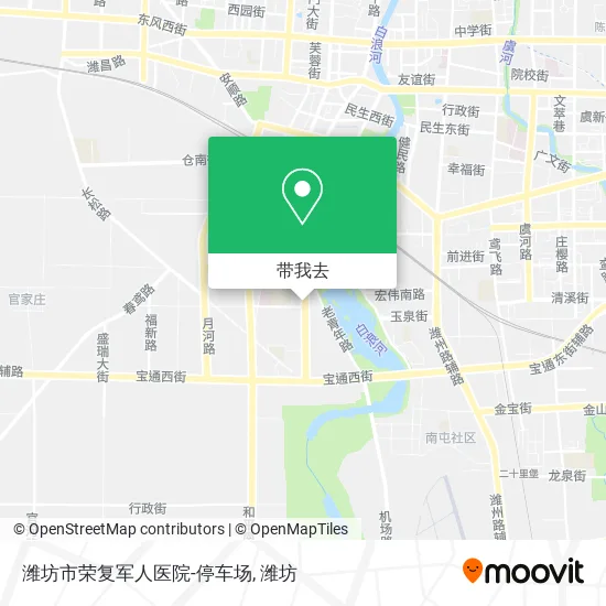 潍坊市荣复军人医院-停车场地图