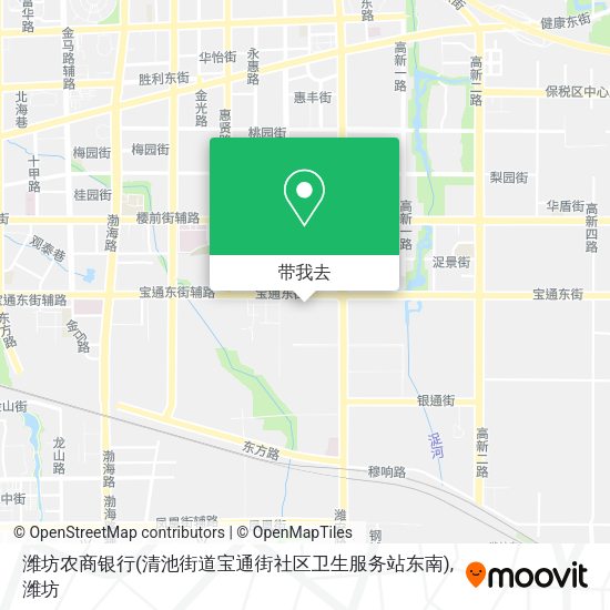 潍坊农商银行(清池街道宝通街社区卫生服务站东南)地图