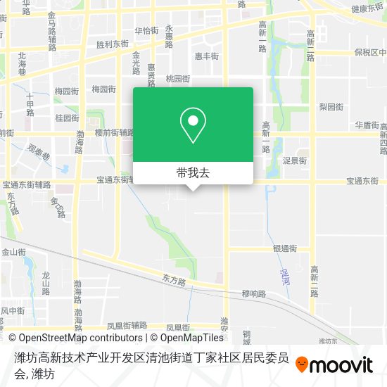 潍坊高新技术产业开发区清池街道丁家社区居民委员会地图