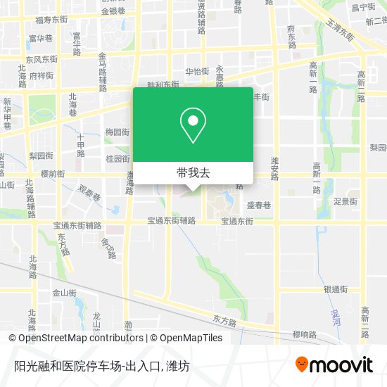 阳光融和医院停车场-出入口地图