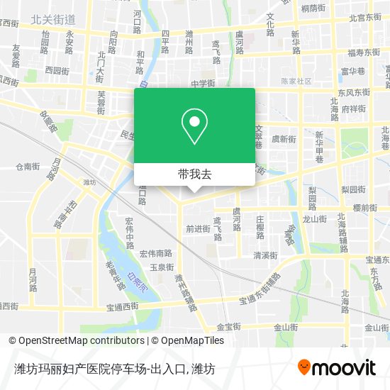潍坊玛丽妇产医院停车场-出入口地图