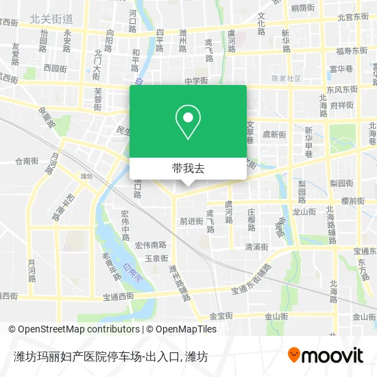 潍坊玛丽妇产医院停车场-出入口地图