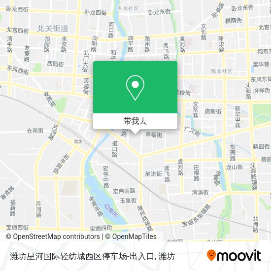 潍坊星河国际轻纺城西区停车场-出入口地图
