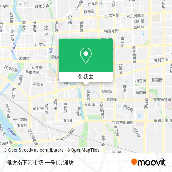 潍坊南下河市场-一号门地图
