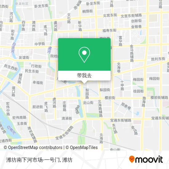 潍坊南下河市场-一号门地图