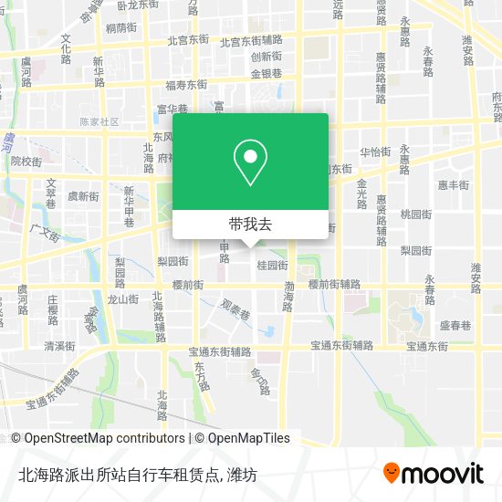 北海路派出所站自行车租赁点地图