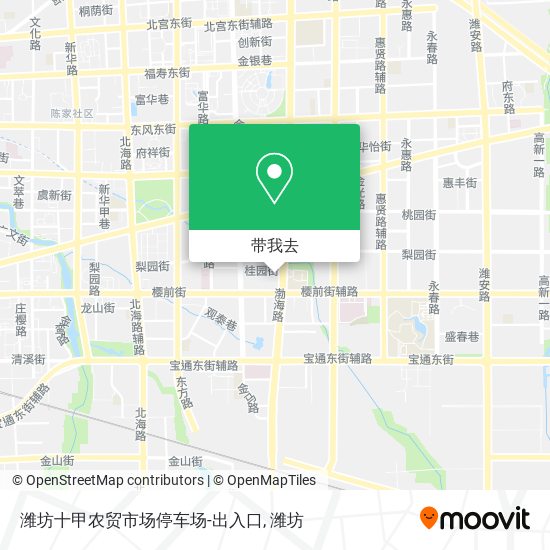 潍坊十甲农贸市场停车场-出入口地图