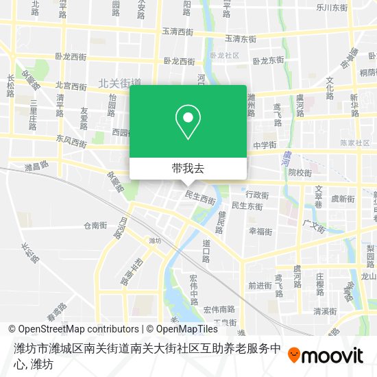 潍坊市潍城区南关街道南关大街社区互助养老服务中心地图