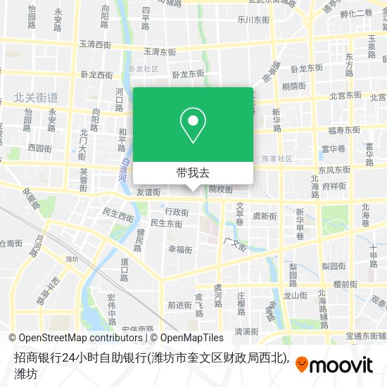 招商银行24小时自助银行(潍坊市奎文区财政局西北)地图