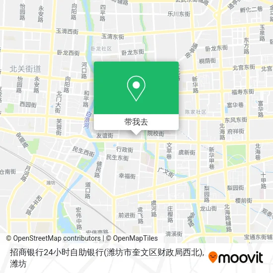 招商银行24小时自助银行(潍坊市奎文区财政局西北)地图